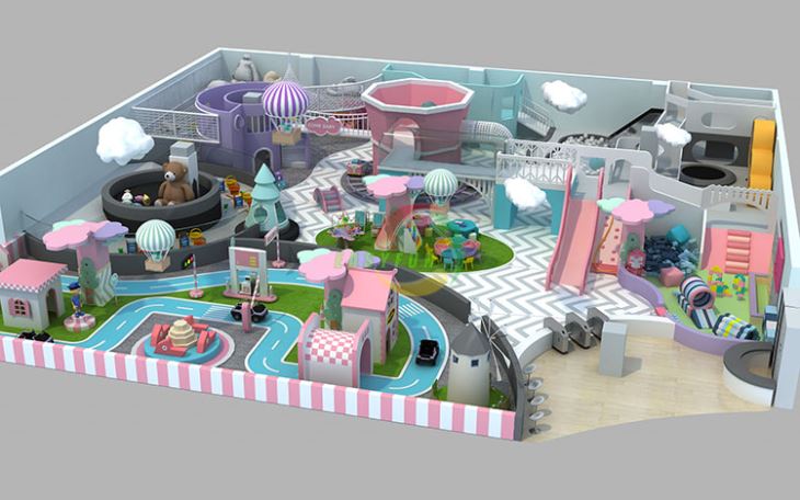 Commercial Indoor Baby Naughty Castle Toddler Soft Playground With Plastic Slides